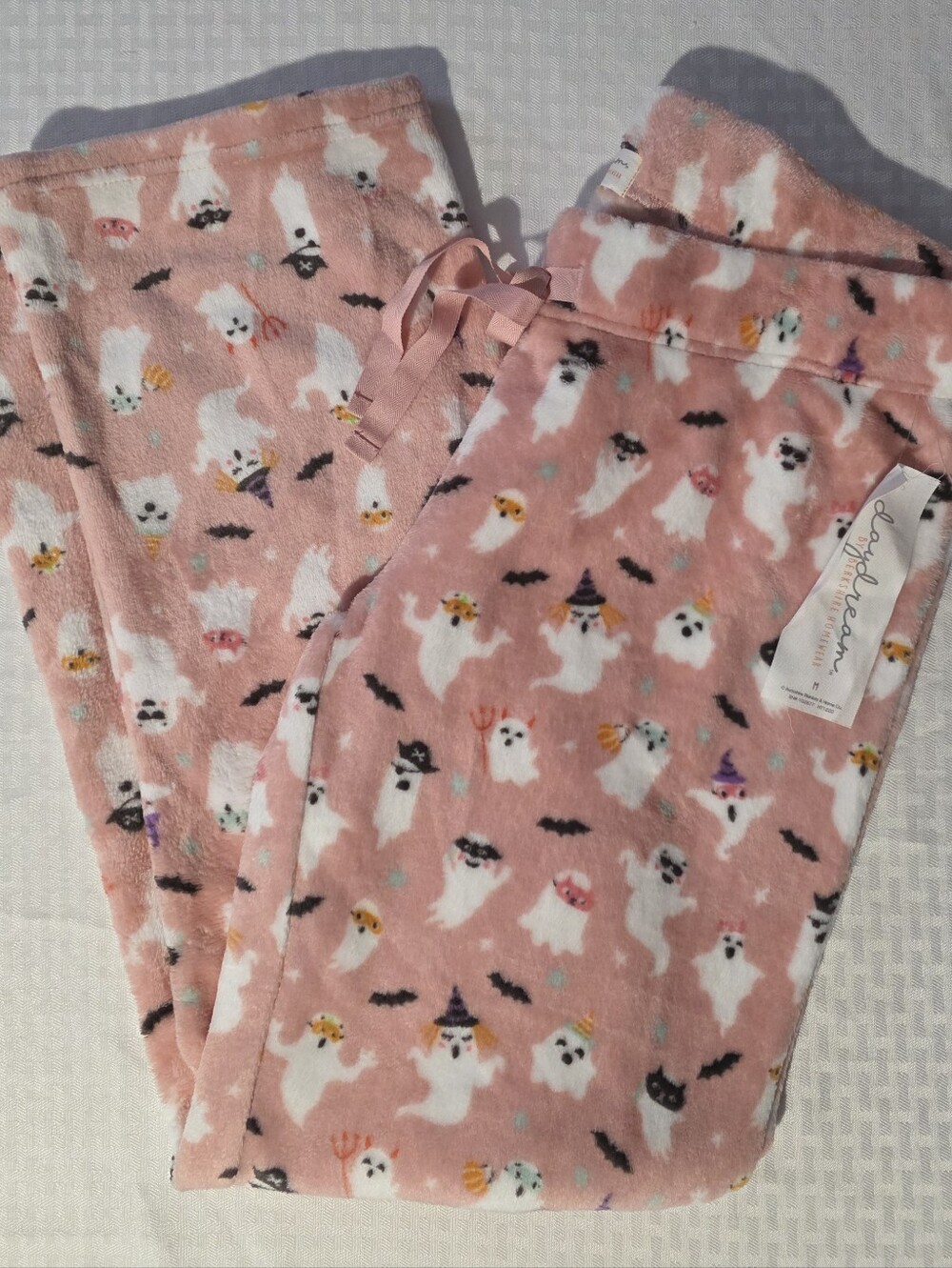 Berkshire Daydream Pink Ghost Print Fleece Pajama Pants
